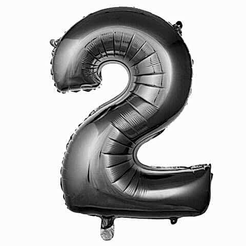 2- RAKAM 34 İNC GÜMÜŞ RENK BALON 76 CM