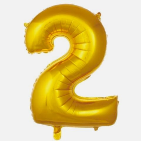 2- RAKAM 34 İNC GOLD RENK BALON 76 CM