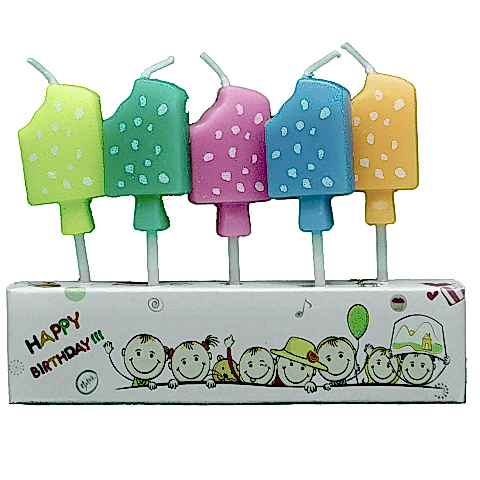 5 Lİ 1 YAŞ RENKLİ MUM PK:12