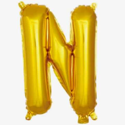N- HARF 16 İNC GOLD RENK BALON 36 CM