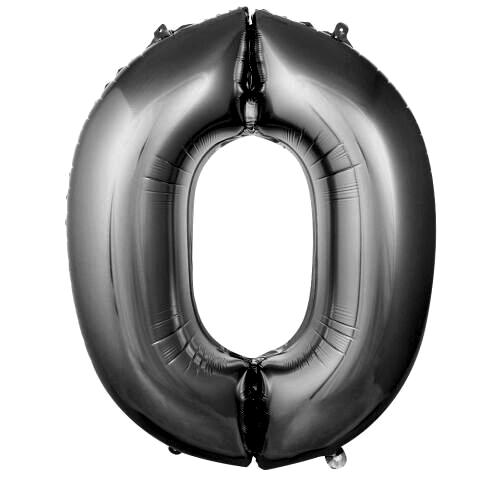 0- RAKAM 16 İNC GÜMÜŞ RENK  BALON 36 CM