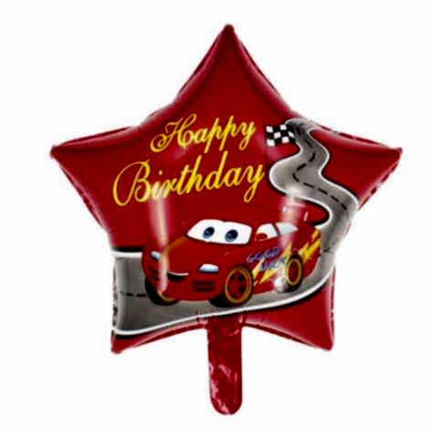 18 İNC YILDIZ KIRMIZI ARABA FOLYO BALON