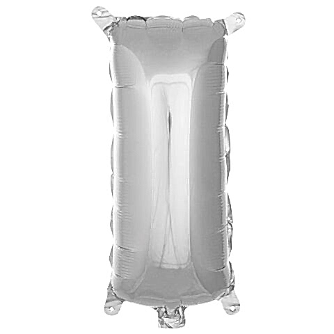 I- HARF 16 İNC GÜMÜŞ RENK BALON  36 CM