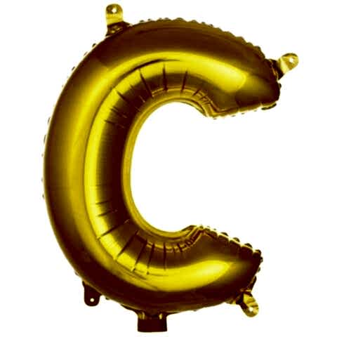 C- HARF 16 İNC GOLD RENK BALON 36 CM