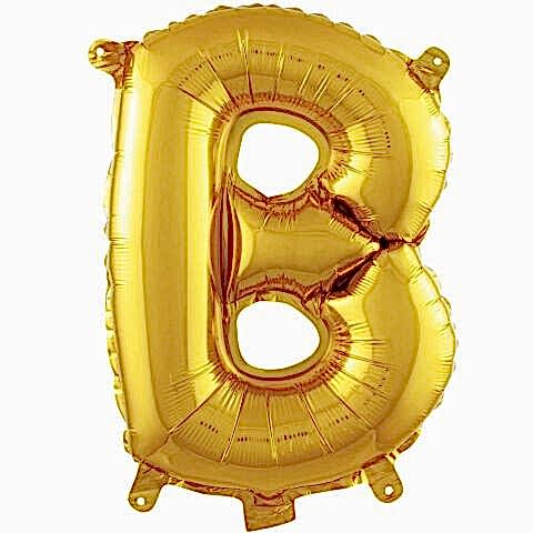 B- HARF 16 İNC GOLD RENK BALON 36 CM