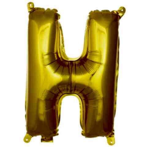 H- HARF 16 İNC GOLD RENK BALON 36 CM