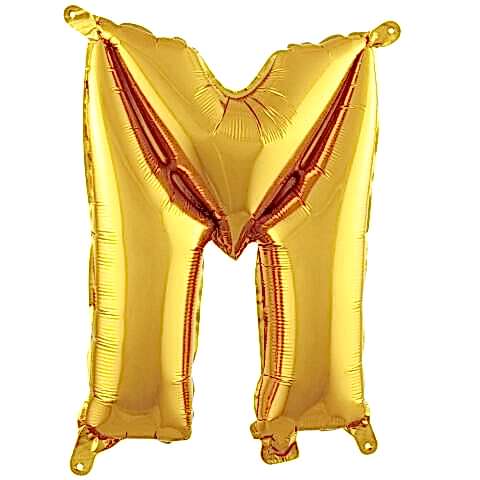 M- HARF 16 İNC GOLD RENK BALON 36 CM