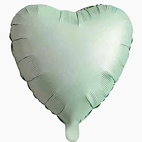 24 İNC KALP RETRO YEŞİL RENK FOLYO BALON