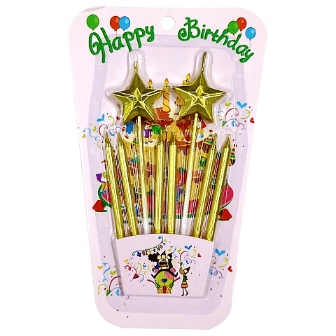 2 Lİ ÇUBUKLU YILDIZ GOLD MUM PK:12 KL:360