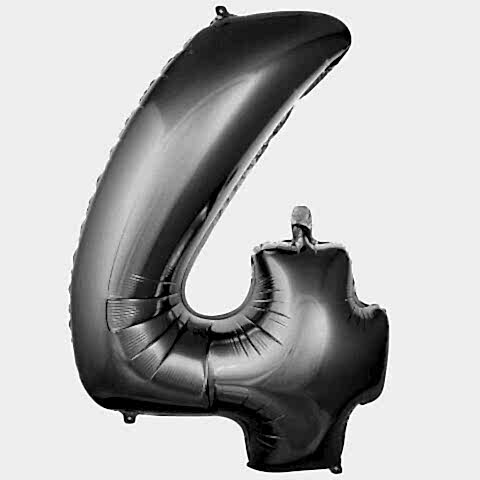 4- RAKAM 16 İNC GÜMÜŞ RENK BALON 36 CM