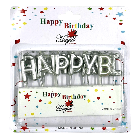 HAPPY BİRTHDAY GÜMÜŞ MUM  PK:12 KL:600