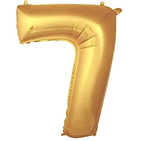 7- RAKAM 16 İNC GOLD RENK BALON 36 CM