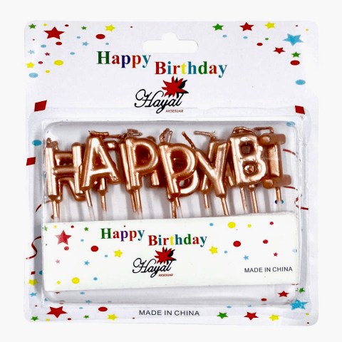 HAPPY BİRTHDAY ROSEGOLD MUM  PK:12 KL:600