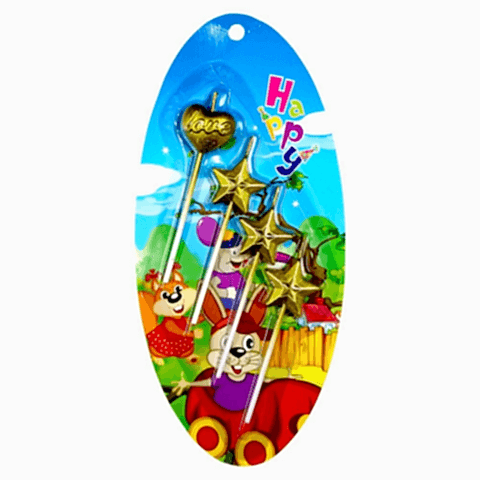 4 LÜ ÇUBUKLU LOVE 1 KALP 3 YILDIZ GOLD MUM