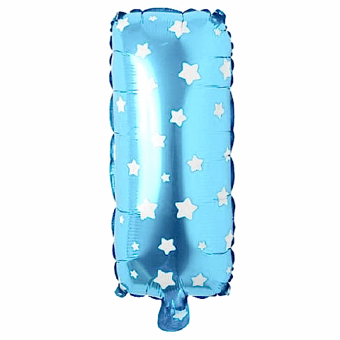 I- HARF 16 İNC MAVİ RENK BALON 36 CM