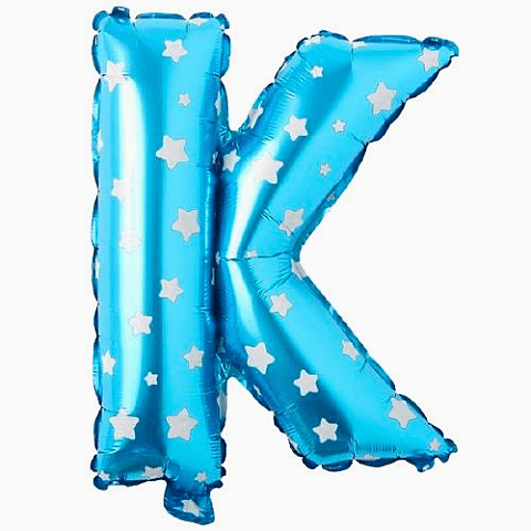 K- HARF 16 İNC MAVİ RENK BALON 36 CM