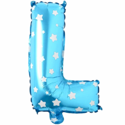 L- HARF 16 İNC MAVİ RENK BALON 36 CM