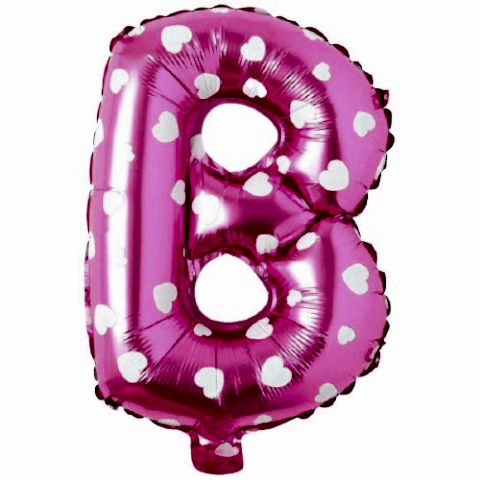 B- HARF 16 İNC PEMBE RENK BALON 36 CM