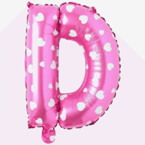 D- HARF 16 İNC PEMBE RENK BALON 36 CM