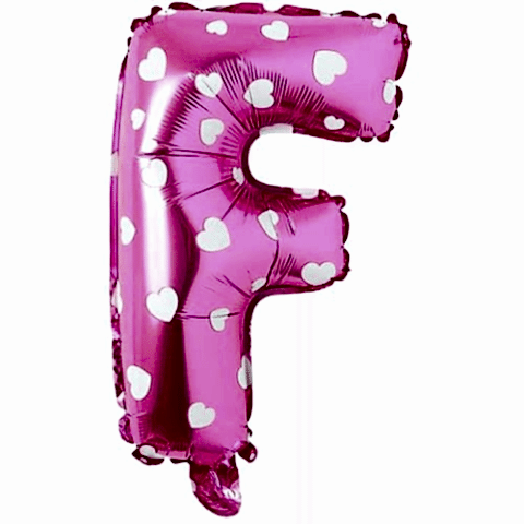 F- HARF 16 İNC PEMBE RENK BALON 36 CM