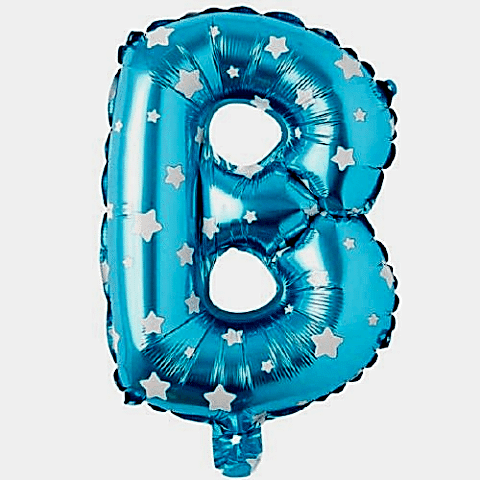 B- HARF 16 İNC MAVİ RENK BALON 36 CM