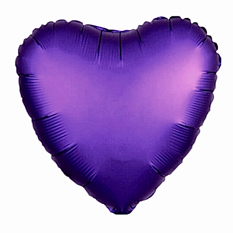 18 İNC KALP MOR RENK FOLYO BALON