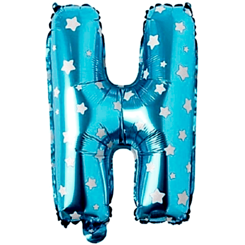H- HARF 16 İNC MAVİ RENK BALON 36 CM