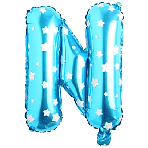 N- HARF 16 İNC MAVİ RENK BALON 36 CM