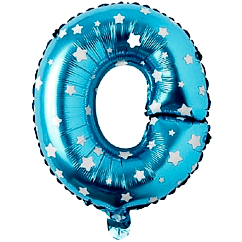O- HARF 16 İNC MAVİ RENK BALON 36 CM