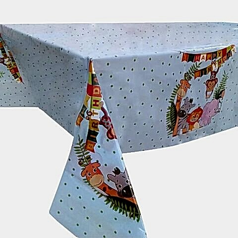 PLASTİK SAFARİ BASKILI MASA ÖRTÜSÜ 120*180cm