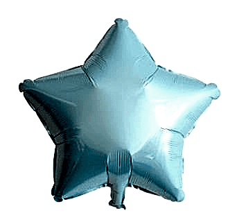 24 İNC YILDIZ AÇIK MAVİ RENK FOLYO BALON