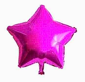 18 İNC YILDIZ FUŞYA RENK FOLYO BALON