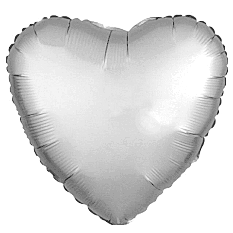 18 İNC KALP GÜMÜŞ RENK FOLYO BALON