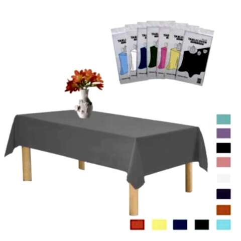 PLASTİK GÜMÜŞ MASA ÖRTÜSÜ 120*180cm