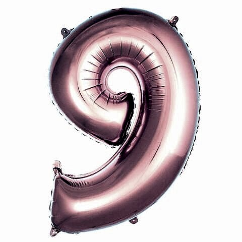 9- RAKAM 40 İNC ROSEGOLD RENK BALON 100 CM