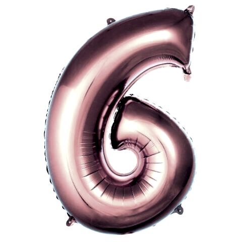 6- RAKAM 40 İNC ROSEGOLD RENK BALON 100 CM