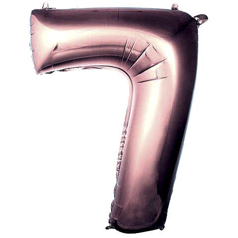 7- RAKAM 40 İNC ROSEGOLD RENK BALON 100 CM