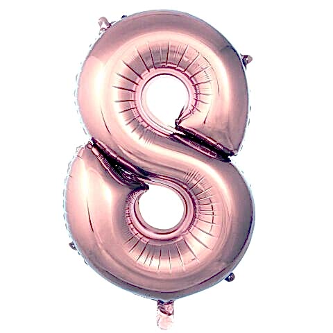 8- RAKAM 40 İNC ROSEGOLD RENK BALON 100 CM