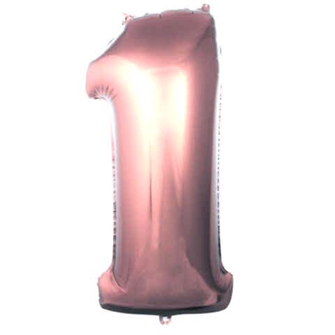 1- RAKAM 40 İNC ROSEGOLD RENK BALON 100 CM