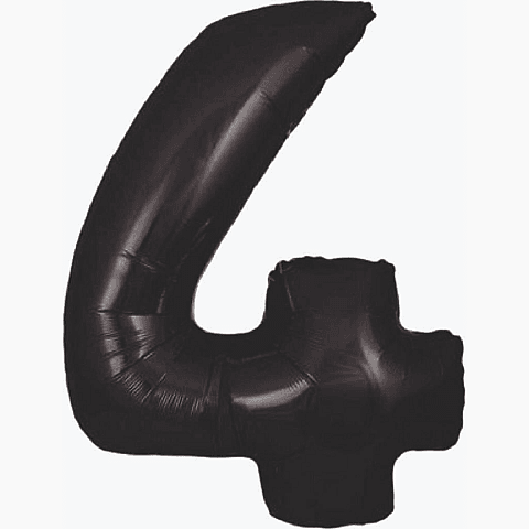 4- RAKAM 40 İNC SİYAH RENK BALON 100 CM