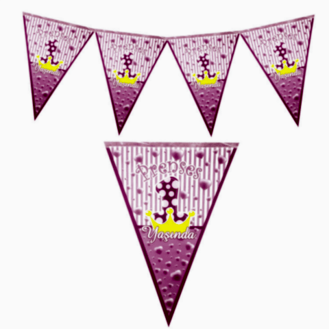 PRENSES 1 YAŞINDA ÜÇGEN FLAMA