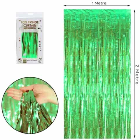 İTHAL METALİZE YEŞİL ARKA PLAN PERDESİ 2*1m