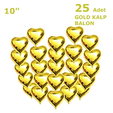 25 KALPLİ 10 İNC GOLD RENK SET BALON