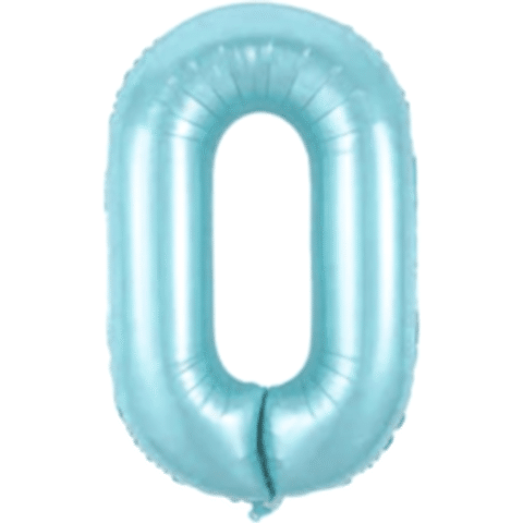 0- RAKAM 34 İNC MAVİ RENK BALON 76 CM