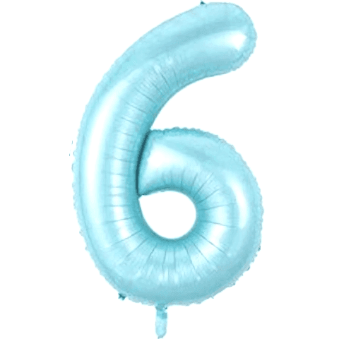 6- RAKAM 34 İNC MAVİ RENK BALON 76 CM