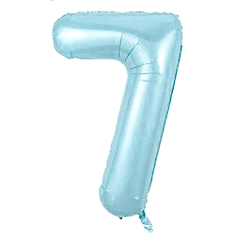 7- RAKAM 34 İNC MAVİ RENK BALON 76 CM