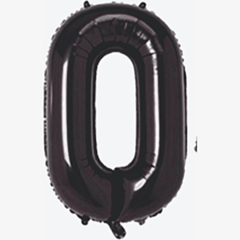 0- RAKAM 34 İNC SİYAH RENK BALON 76 CM