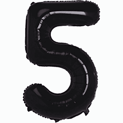 5- RAKAM 34 İNC SİYAH RENK BALON 76 CM