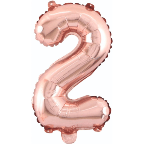 2- RAKAM 34 İNC ROSEGOLD RENK BALON 76 CM