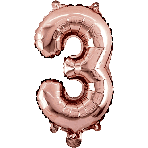 3- RAKAM 34 İNC ROSEGOLD RENK BALON 76 CM